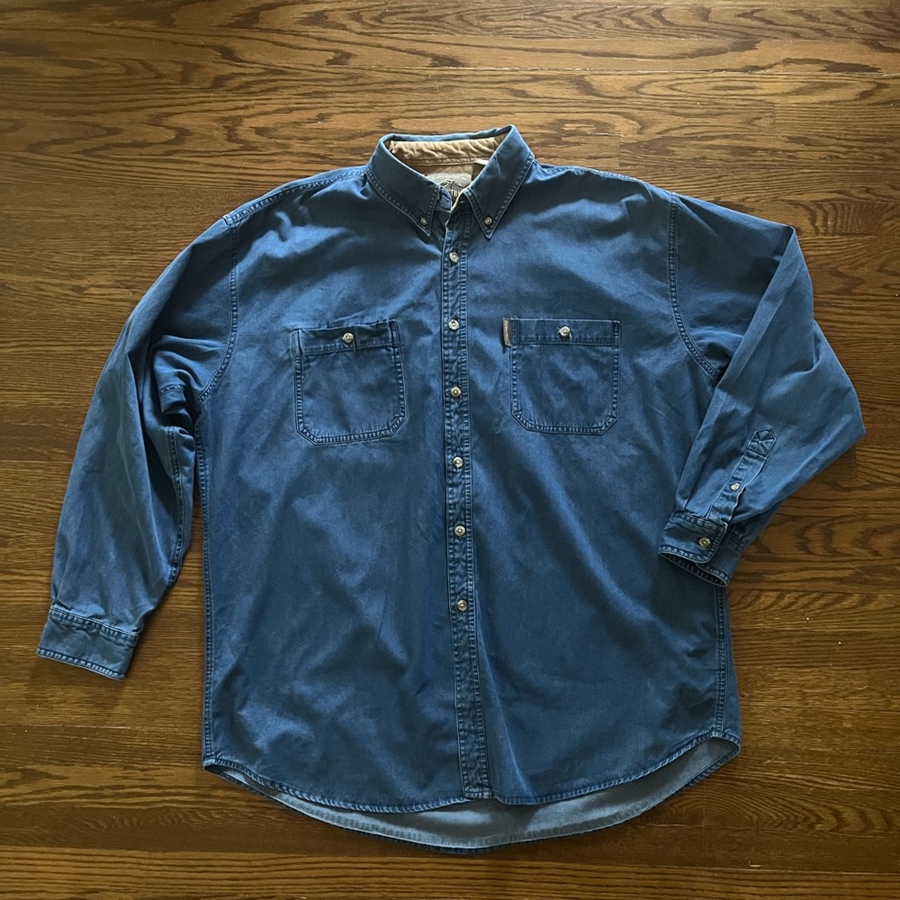 vintage 90s denim button down shirt